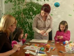 HD: Family Doing Art Stock Footage