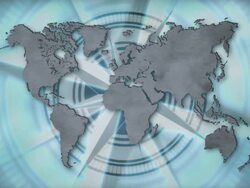 mapamundi world map and compass rose Stock Footage
