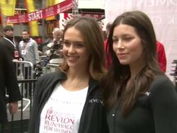 EVENT CAPSULE CLEAN: 14th Annual Entertainment Industry Foundation Revlon Run/Walk For Women, New York, NY Stock Footage
