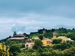 Timelapse of a medieval village in Italy Stock Footage