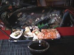 Eating sushi Stock Footage