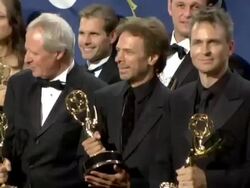 2005 Emmy Awards press room Stock Footage