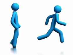 running and walking with alpha Stock Footage