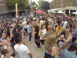 Salsa on St. Clair Ave West Largest Hispanic Festival in Canada Stock Footage