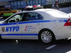 Police during Run for the Parks race Stock Footage