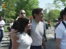 Dr. Oz and Lisa Oz at the 13th Annual EIF Revlon Run/Walk For Women at New York NY. (Footage by WireImage Video/GettyImages) Stock Footage