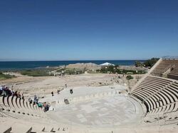 Roman Theater, Caesarea, Israel Stock Footage
