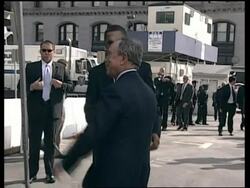 US presidential candidates McCain and Obama at Ground Zero News Clip