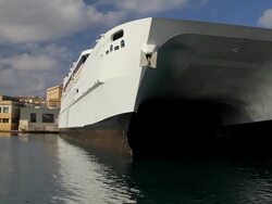 CATAMARAN TO SICILY Stock Footage
