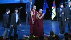 CLEAN : Dalai Lama meets with exiled Tibetans in France News Clip