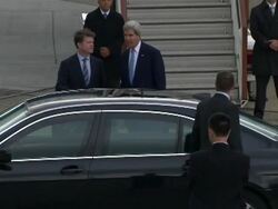 John Kerry arriving at Stansted Airport News Clip