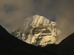 Time Lapse North Face Mount Kailash and thick clouds Lhasa Tibet China  Stock Footage