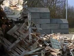 Pile of Wood Garbage Stock Footage