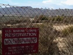 US Military: Traffic Through Marine Base Stock Footage