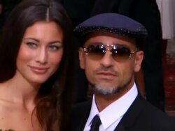 Marika Pellegrini and Eros Rmazzotti at the Dolce & Gabbana Stock Footage