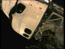 WRAP Discovery docks at International Space Station, astronauts greeting News Clip