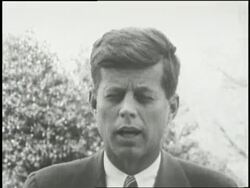 Senator John F. Kennedy delivers a speech about America's involvement in the Indochina War. News Clip