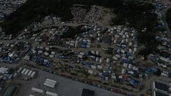 Aerial drone shots of Jungle Camp in Calais News Clip