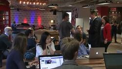 David Cameron Visits The Offices Of Startup Incubator 1776 News Clip