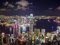 Night Viewpoint Stock Footage