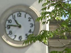 HD: Towerclock of the town Stock Footage