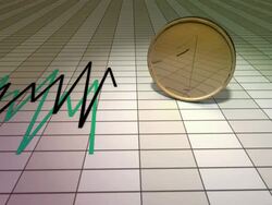 graph of the money market Stock Footage