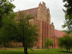 Cloister ruin Chorin time lapse Stock Footage