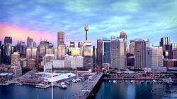 Darling Harbour, Sydney, Australia Stock Footage