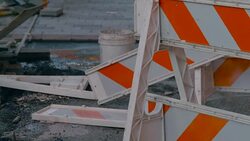 Construction site. Heating main repairs Stock Footage