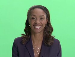 CU, Smiling woman making funny faces in studio Stock Footage