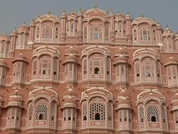 MS, Hawa Mahal, Jaipur, Rajasthan, India Stock Footage