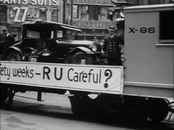 Safety parade in Detroit emphasizes safe driving efforts Stock Footage