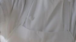 Pastry chef kneads and shapes dough with her hands Stock Footage