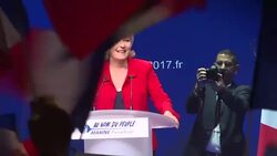CLEAN : Marine Le Pen and M.Macron in a duel as elections draw closer News Clip