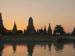 The temple in Ayutthaya ,Thailand/Wat chaiwatthanaram in Ayutthaya,Thailand Stock Footage