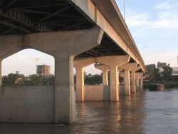 Arkansas River at Little Rock in HD Stock Footage