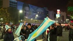 CLEAN : World Cup: Buenos Aires celebrates win with dancing fireworks News Clip