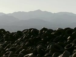 MS PAN Wheel with undercut mountain / Mexico Stock Footage