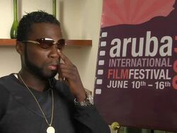 INTERVIEW 50 Cent aka Curtis Jackson on being secret about losing weight at the Aruba International Film Festival: Things Fall Apart Interview at Aruba . (Footage by WireImage Video/Getty Images Entertainment Video) Stock Footage