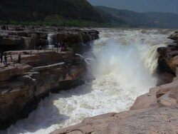 Hukou waterfall in shaanxi,china Stock Footage