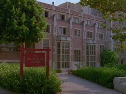 MS view of Phillips Exeter Academy on private high school with large bay windows / New Hampshire,United States Stock Footage