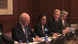 VOICED : ONU se reune con gobierno sirio en dialogos de paz News Clip