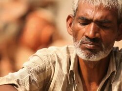 Potter making earthen pots, Faridabad, Haryana, India Stock Footage
