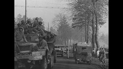 US soldiers move in the Western Front of World War II News Clip