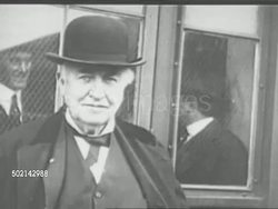 Inventor Thomas Edison in 1920s News Clip