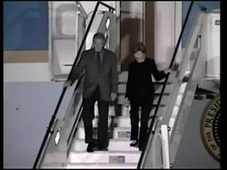 President arrives from Poland News Clip
