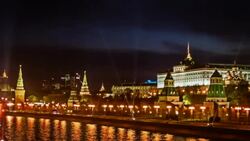 Moscow at night Stock Footage