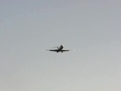 Aircraft and Sun Stock Footage