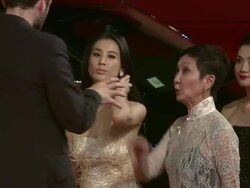 Shengyi Huang, Charlene Choi at the The Sorcerer and the White Snake Premier: Venice Film Festival 2011 at Venice . (Footage by WireImage Video/Getty Images Entertainment Video) Stock Footage
