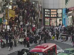 Shoppers in Ueno Stock Footage